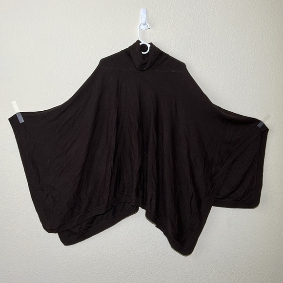 Ann Taylor Espresso Brown Wool Poncho Sweater - Picture 6 of 8